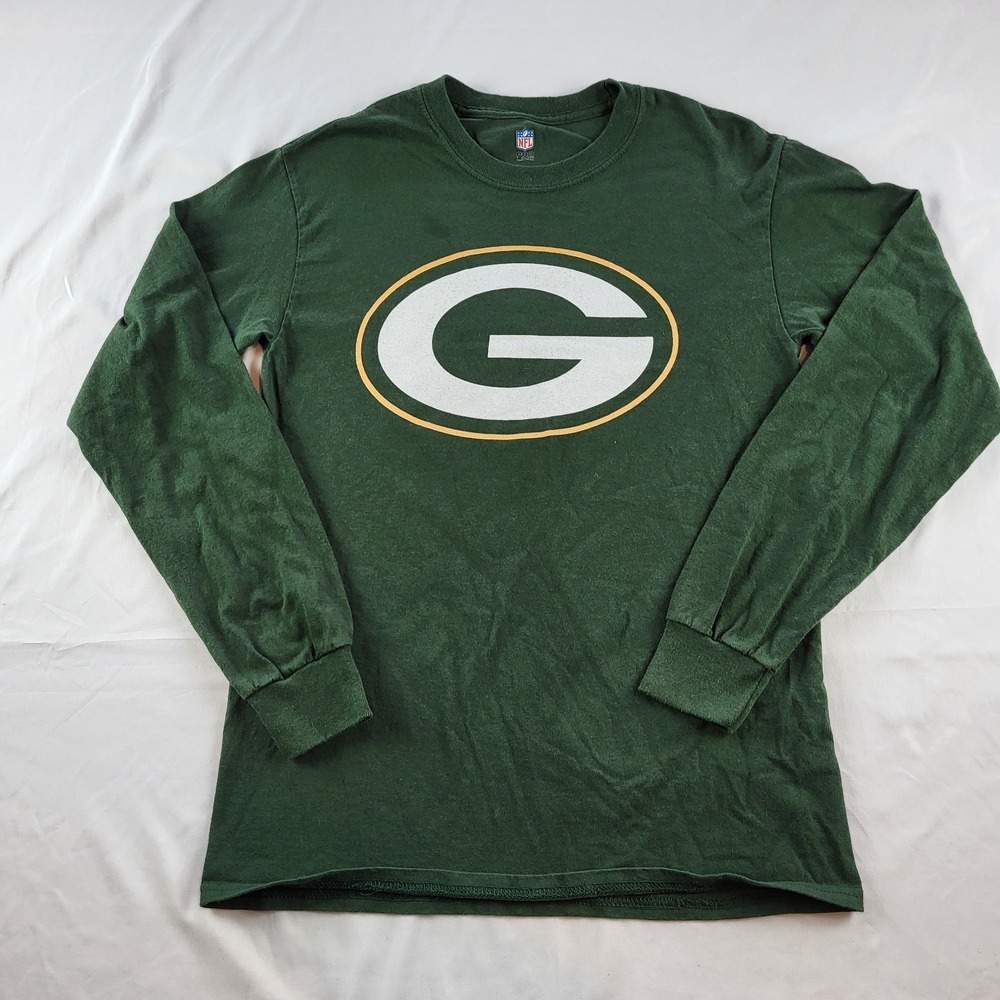 Green Bay Packers 23 Randall Shirt Long Sleeve Green Cotton NFL Pro Line Small